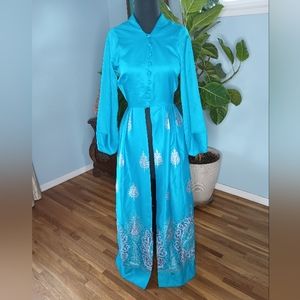 Vintage Hawaiian Balloon Sleeve Cheongsam Caftan Teatime Dress by Alfred Shaheen